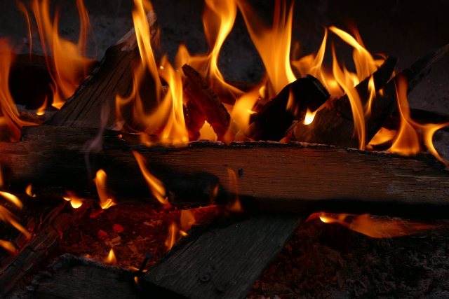 Warmte houtvuur